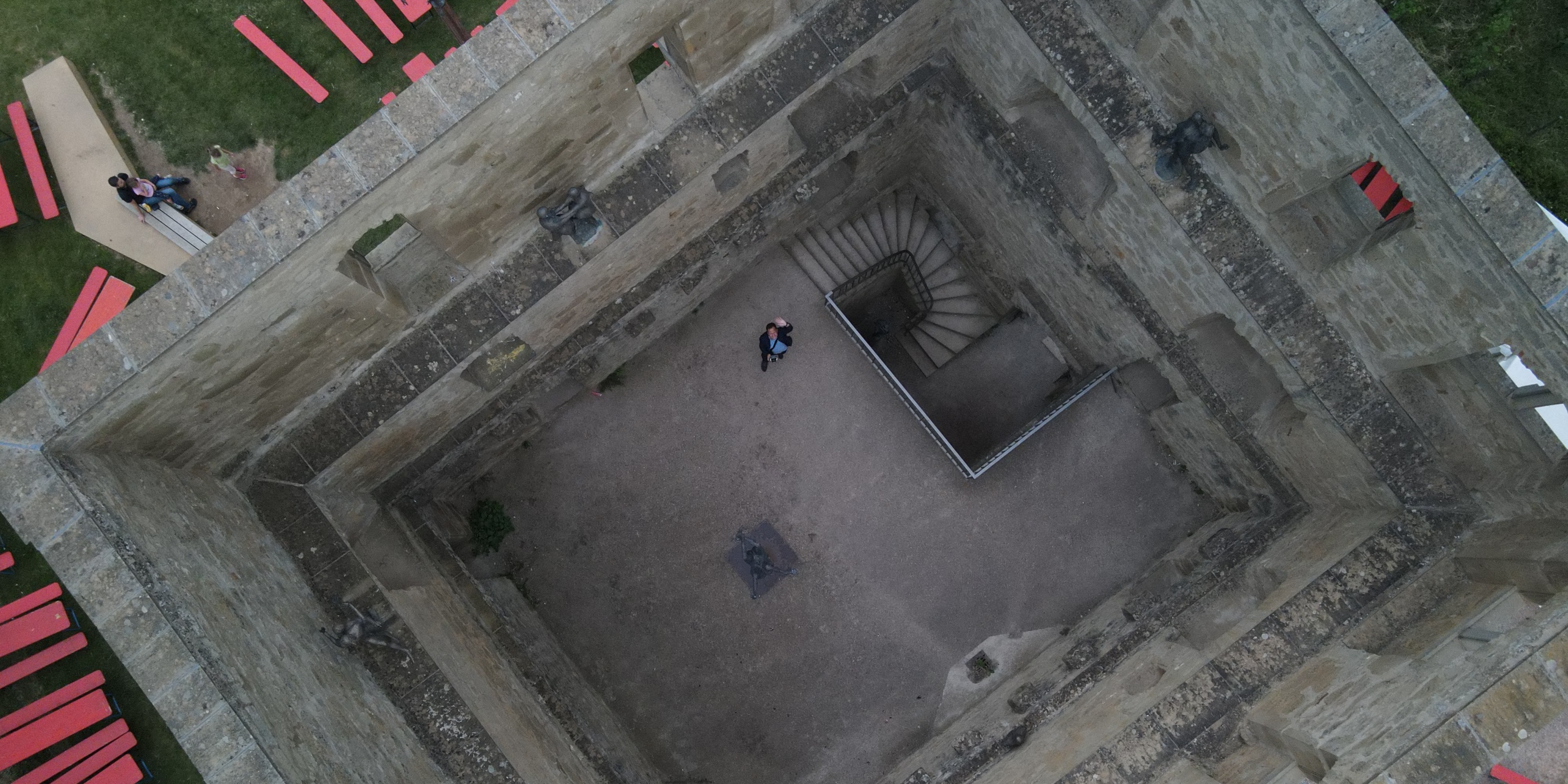 Me in the Y-Burg Castle from above in Stetten (Germany)